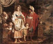 VERHAGHEN, Pieter Jozef Hagar and Ishmael Banished by Abraham oil painting reproduction